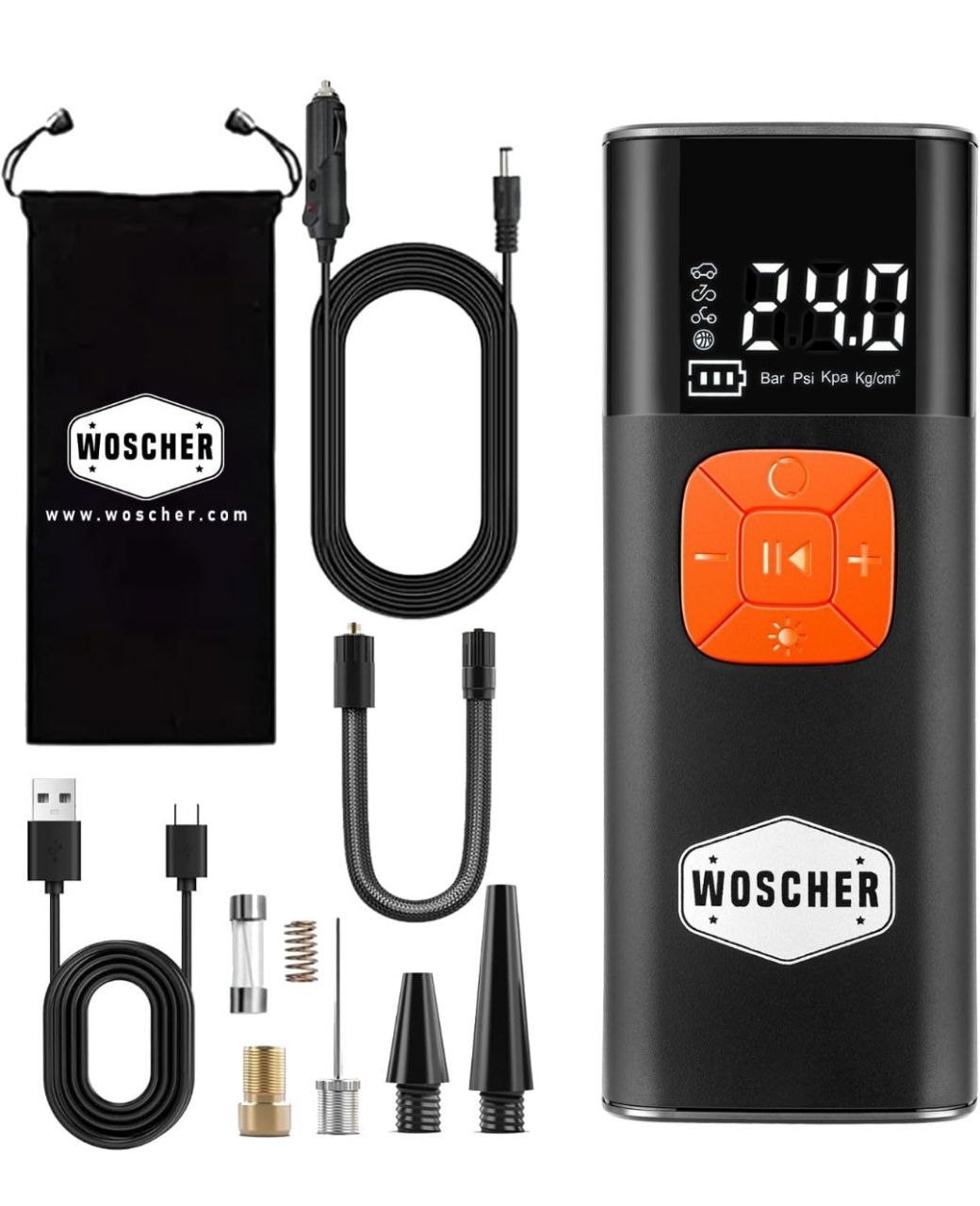 Woscher i6 2in1 Tyre Inflator for Car & Bike with 150 PSI Pressure:Product Review