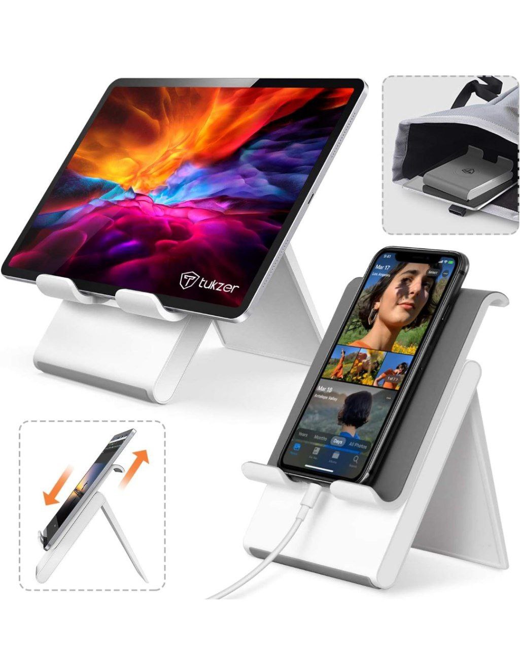 Tukzer Foldable Tablet & Mobile Stand Holder with Telescopic Height & Multi-Angle Adjustment : Product Review