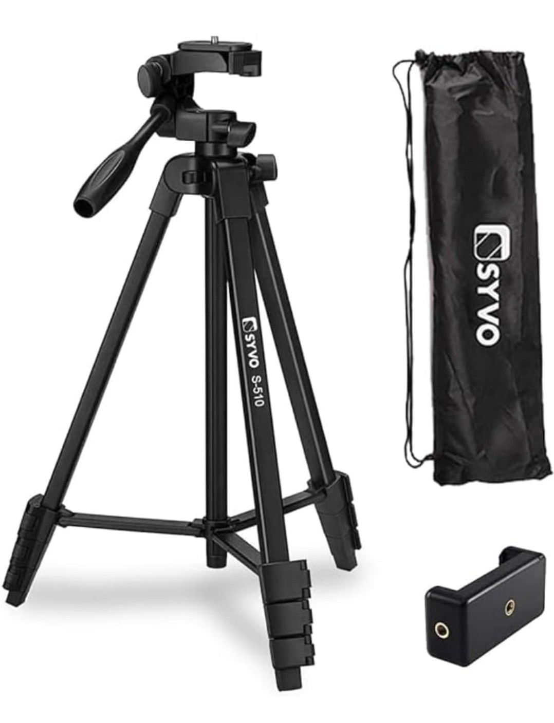 Syvo S-510 PRO 55-Inch (140CM) Aluminium Tripod, Universal Lightweight Tripod: Product Review