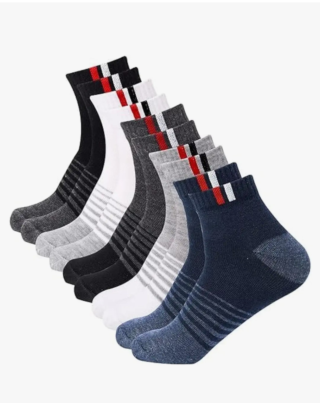 Sjeware 5 Pairs Stripped Ankle Length Socks for Men & Women, Multicolor, Pack of 5, Free Size: Product Review