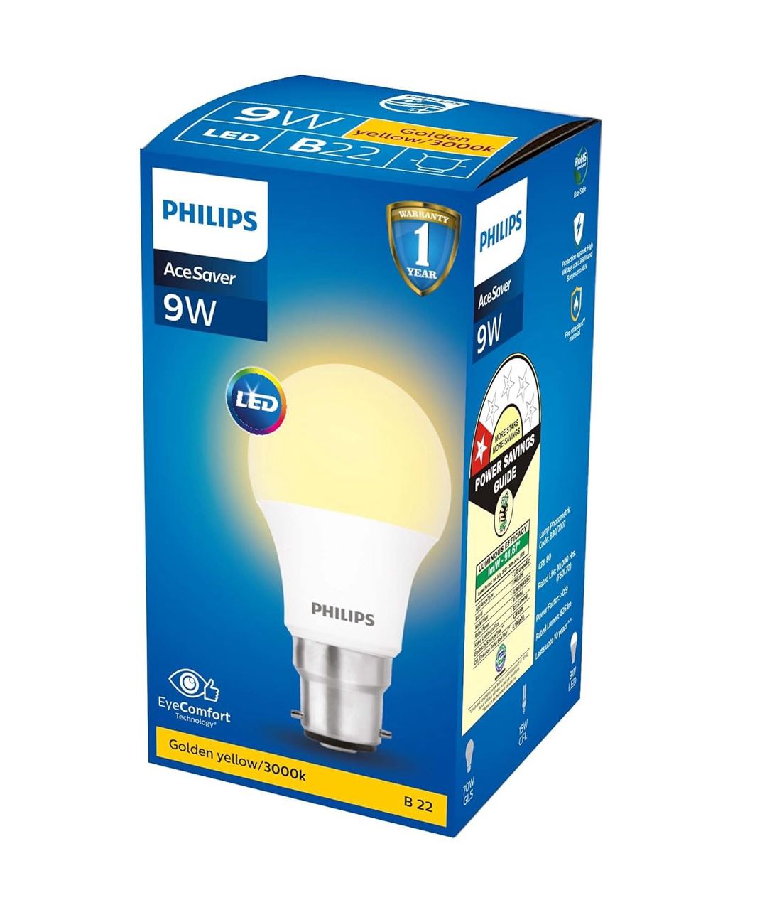 PHILIPS Base B22 9-Watt LED Bulb (Golden Yellow): Product Review