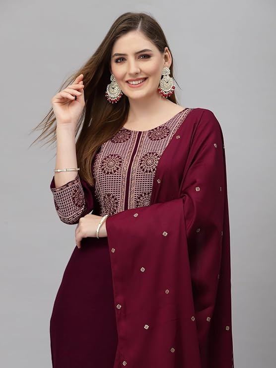 KLOSIA Women Embroidered Kurta and Pant Set with Dupatta: Product Review