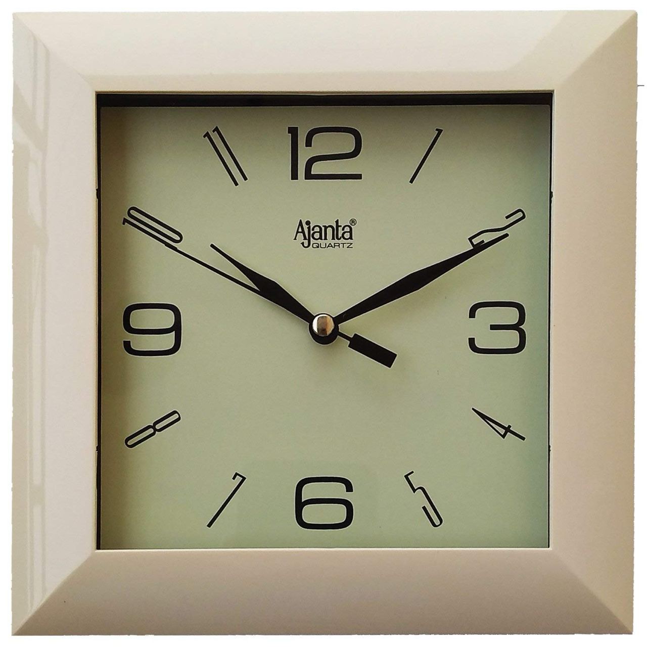 Ajanta Abstract Plastic Analog Wall Clock (1847, Ivory, 175 Mm X 175 Mm X 35 Mm): Product Review