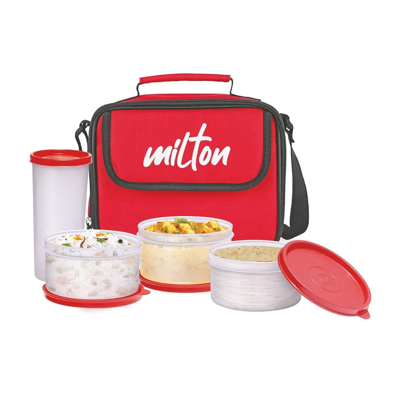 MILTON New Meal Combi Lunch Box, 3 Containers, 280 ml Each and 1 Tumbler, 400 ml, Red: Product Review